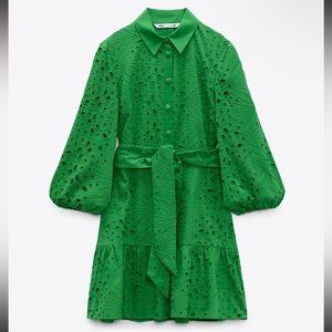 Zara Openwork Embroidered Dress